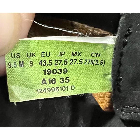 Mens Black Timberland Nubuck Leather Boots Size 9.5 - Picture 4 of 5